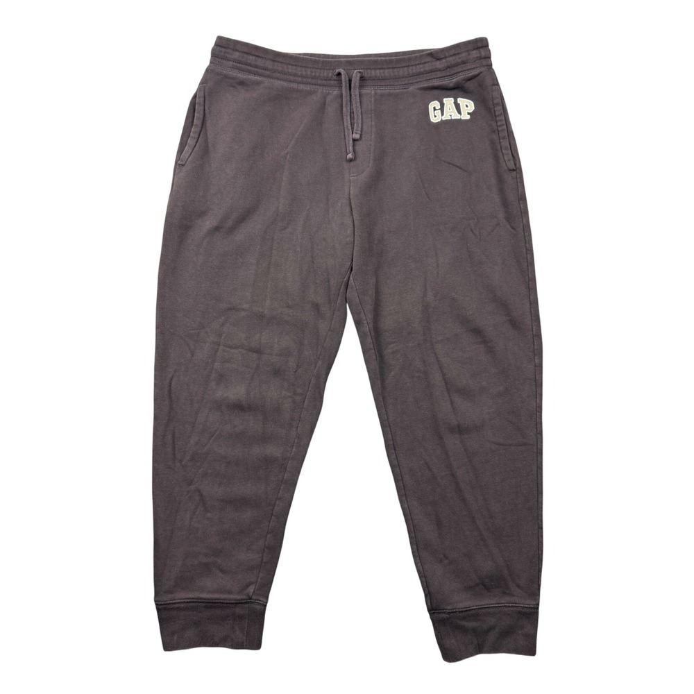 GAP Womens Large Joggers Dark Brown Fleece Sweatpants Casual Lounge Minimalist